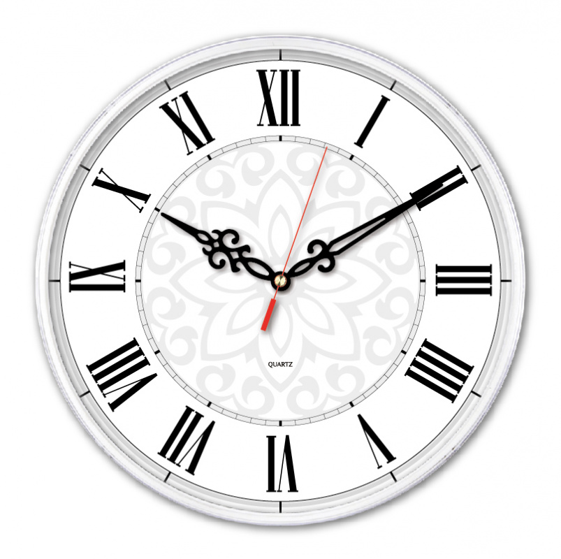 Часы настенные аналоговые Бюрократ WallC-R70P D25см белый (WALLC-R70P25/WHITE)