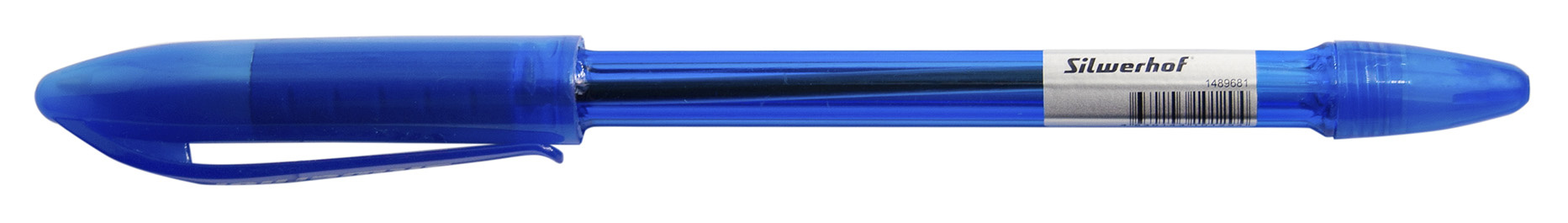 Ручка шариков. Silwerhof Edge d=0.7мм син. черн. сменный стержень линия 0.35мм резин. манжета серебристый