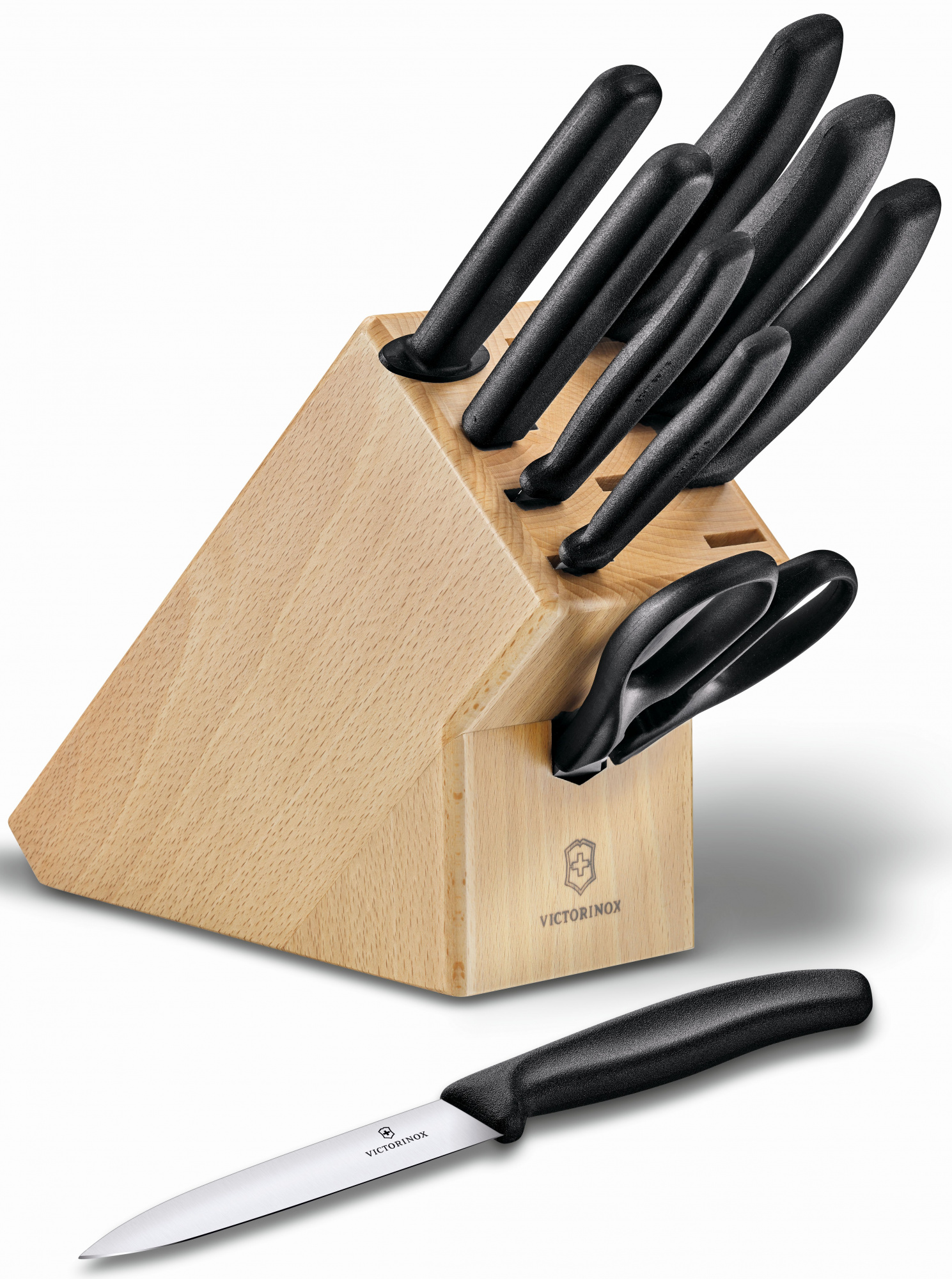 Набор ножей кухон. Victorinox Swiss Classic (6.7193.9) компл.:8предм. scissors дерево/черный