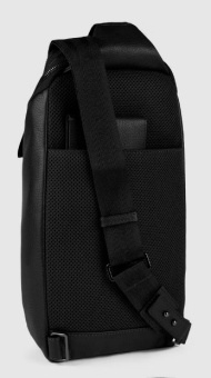 Рюкзак слинг мужской Piquadro Akron CA5107AO/N черный кожа - купить недорого с доставкой в интернет-магазине