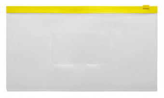 Папка на молнии ZIP Бюрократ -BPM6AYEL полипропилен 0.15мм карм.для визит. цвет молнии желтый Travel формат - купить недорого с доставкой в интернет-магазине