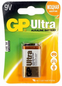 Батарея GP Ultra Alkaline 1604AU 6LR61 9V (1шт) - купить недорого с доставкой в интернет-магазине