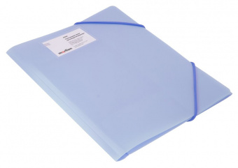 Папка на резинке Бюрократ Gems GEMPR05AZURE A4 пластик кор.30мм 0.5мм голубой топаз карман для визитки - купить недорого с доставкой в интернет-магазине