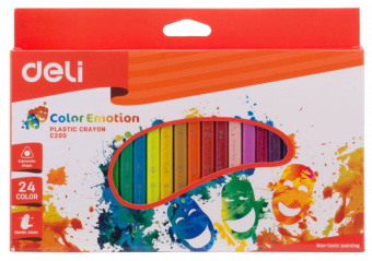 Восковые мелки Deli EC20020 Color Emotion трехгранные 24цв. картон.кор./европод. - купить недорого с доставкой в интернет-магазине