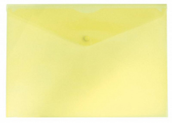 Конверт на кнопке Бюрократ -PK803TYEL A4 пластик 0.15мм желтый - купить недорого с доставкой в интернет-магазине