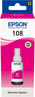 Чернила Epson 108 C13T09C34A пурпурный 70мл для Epson L8050/L18050 - купить недорого с доставкой в интернет-магазине