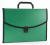 Портфель Бюрократ -BPP13LGRN 13 отдел. A4 с окантовкой пластик 0.7мм зеленый - купить недорого с доставкой в интернет-магазине