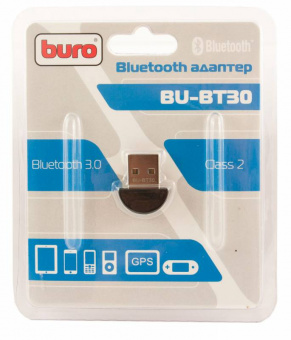 Адаптер USB Buro BU-BT30 Bluetooth 3.0+EDR class 2 10м черный - купить недорого с доставкой в интернет-магазине