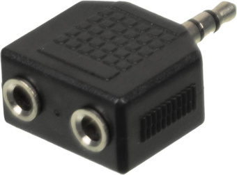 Адаптер аудио Ningbo JAAA095-B 2xJack 3.5 (f)/Jack 3.5 (m) черный - купить недорого с доставкой в интернет-магазине