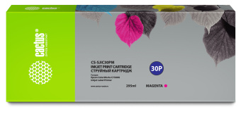 Картридж струйный Cactus CS-SJIC30PM C33S020641 пурпурный (295мл) для Epson ColorWorks TM-C7500G - купить недорого с доставкой в интернет-магазине