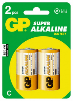 Батарея GP Super Alkaline 14A LR14 C (2шт) - купить недорого с доставкой в интернет-магазине