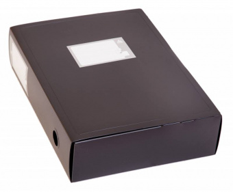 Короб архивный вырубная застежка Бюрократ -BA100/08BLCK пластик 0.8мм корешок 100мм 330х245мм черный - купить недорого с доставкой в интернет-магазине