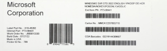 ПО Microsoft Windows Svr Std 2022 Eng 1pkDSP OEI 4Cr NoMedia/NoKey(POSOnly)AddLic (P73-08441) - купить недорого с доставкой в интернет-магазине