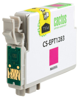 Картридж струйный Cactus CS-EPT1283 T1283 пурпурный (7мл) для Epson Stylus S22/S125/SX420/SX425/Office BX305 - купить недорого с доставкой в интернет-магазине