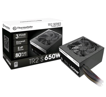 Блок питания Thermaltake ATX 650W TR2 S 80+ (24+4+4pin) APFC 120mm fan 5xSATA RTL - купить недорого с доставкой в интернет-магазине