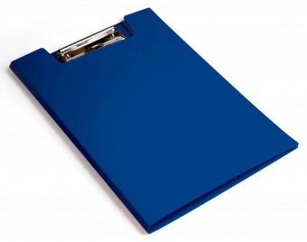 Папка клип-борд Бюрократ -PD602BLU A4 пластик 1.2мм синий с крышкой - купить недорого с доставкой в интернет-магазине