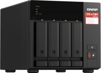 Сетевое хранилище NAS Qnap TS-473A-8G 4-bay настольный Ryzen V1500B - купить недорого с доставкой в интернет-магазине