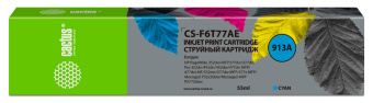 Картридж струйный Cactus CS-F6T77AE 913A голубой (55мл) для HP PW 352dw/377dw/Pro 477dw/452dw - купить недорого с доставкой в интернет-магазине