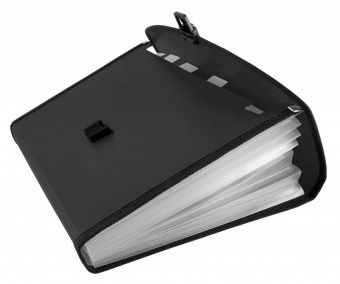 Портфель Бюрократ -BPP6LBLCK 6 отдел. A4 с окантовкой пластик 0.7мм черный - купить недорого с доставкой в интернет-магазине