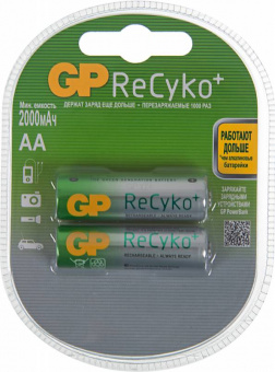 Аккумулятор GP Recyko 210AAHCB AA NiMH 2000mAh (2шт) - купить недорого с доставкой в интернет-магазине