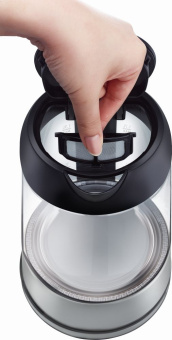 Чайник электрический Tefal KI750D30 1.7л. 2400Вт серебристый (корпус: стекло) - купить недорого с доставкой в интернет-магазине