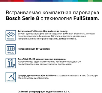 Пароварка Bosch CDG634AB0 1750Вт черный - купить недорого с доставкой в интернет-магазине
