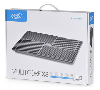 Подставка для ноутбука Deepcool MULTI CORE X8 (MULTICOREX8) 17"381x268x29мм 23дБ 2xUSB 4x 1290г - купить недорого с доставкой в интернет-магазине