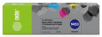 Картридж струйный Cactus CS-EPT9453 T9453 пурпурный (66мл) для Epson WF-C5290DW/C5790DW - купить недорого с доставкой в интернет-магазине