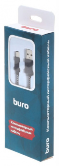 Кабель Buro Braided BHP RET TYPEC1 USB (m)-USB Type-C (m) 1м - купить недорого с доставкой в интернет-магазине
