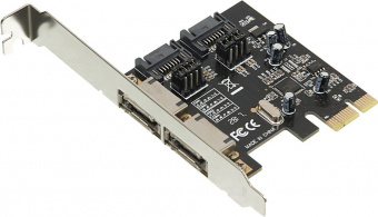 Контроллер PCI-E ASM1061 SATA III 2xE-SATA 2xSATA Ret - купить недорого с доставкой в интернет-магазине