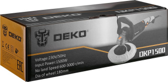 Полировальная машина Deko DKP1500 1500Вт - купить недорого с доставкой в интернет-магазине