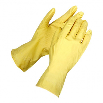 Перчатки латексные XL (упак.:1 пара) желтый - купить недорого с доставкой в интернет-магазине