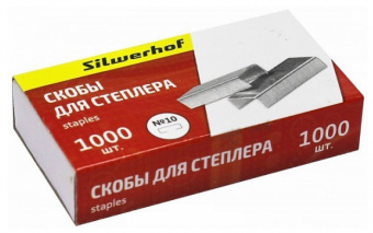 Скобы для степлера N10 Silwerhof оцинкованные кор.карт. (упак.:1000шт.) - купить недорого с доставкой в интернет-магазине