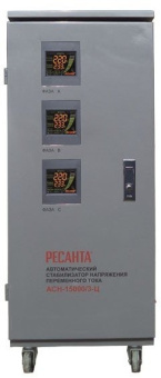 Стабилизатор напряжения Ресанта АСН-15000/3-Ц трехфазный серый (63/4/17) - купить недорого с доставкой в интернет-магазине