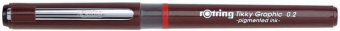 Ручка капилляр. Rotring Tikky Graphic (1904752) d=0.2мм черн. черн. - купить недорого с доставкой в интернет-магазине