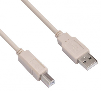 Кабель Buro USB2.0-AM/BM-3 USB A(m) USB B(m) 3м серый - купить недорого с доставкой в интернет-магазине