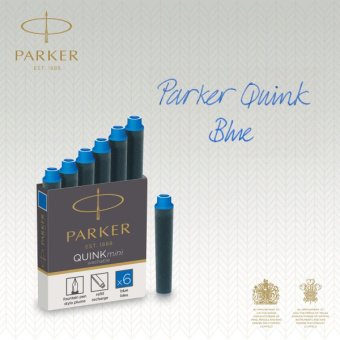 Картридж Parker Quink Z17 Mini (CW1950409) синие чернила для ручек перьевых (6шт) - купить недорого с доставкой в интернет-магазине