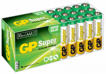 Батарея GP Super Alkaline 24A LR03 AAA (30шт) - купить недорого с доставкой в интернет-магазине
