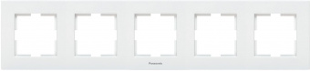 Рамка Panasonic Karre Plus WKTF08052WH-RU 5x горизонтальный монтаж пластик белый (упак.:1шт) - купить недорого с доставкой в интернет-магазине