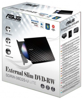 Привод DVD-RW Asus SDRW-08D2S-U LITE/WHT/G/AS белый USB внешний RTL - купить недорого с доставкой в интернет-магазине